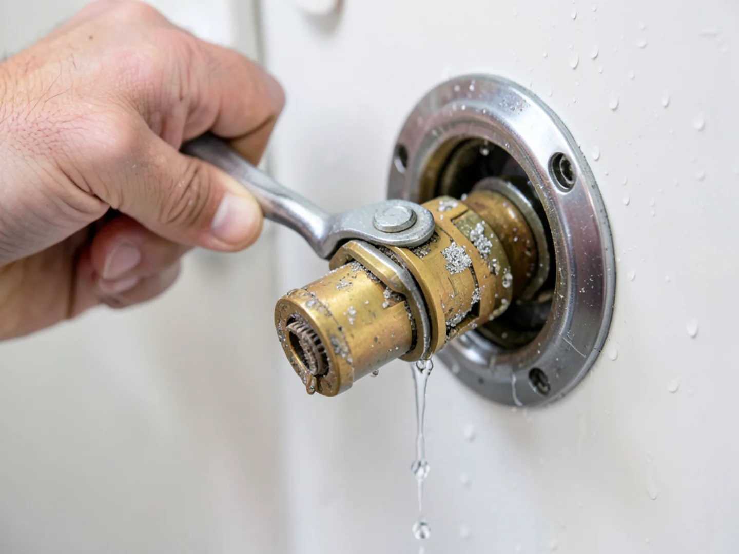 Plumber diagnosing faucet & sink repair issue with professional testing tools in Lebanon County