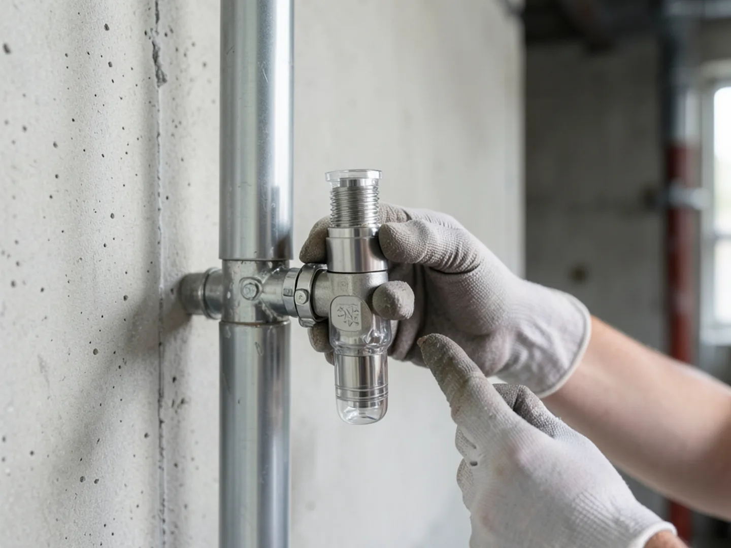 Technician installing quality replacement components for sump pump repair